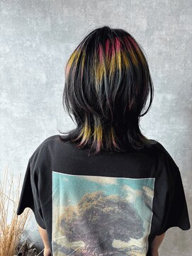 ダリー 白石店(Dali) デザインカラー・ウルフカット・オーロラ・カラフル