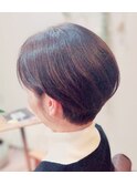 後頭部丸み/耳掛けショート/耳掛けショートヘア/お手入れ簡単