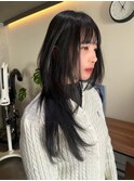 ロングウルフ/ロングレイヤーカット/ハッシュカット