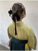 フィンガーウェーブ　タイトシニヨンアレンジ