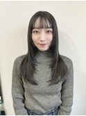 【髪質改善】姫カットレイヤー/グレーブラック/10代20代@SARASA