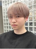 メンズミルクティーベージュコンマヘアアッシュグレージュカラー