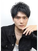 Vショート　アップバング