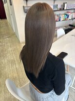 マイ ヘア デザイン 岡崎(MY hair design) 20代30代40代ミルクティーベージュストレートロング