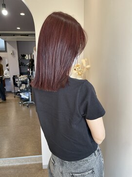 クム(QUMU) レッドブラウン×タッセルボブ