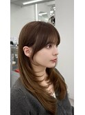 韓国ヘア　透明感カラー　2wayバング &nbsp;レイヤーカット &nbsp;&nbsp;顔周り