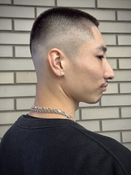 坊主フェード×スキンフェード