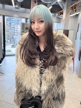 ペレ 梅田(PELE) イメチェン/ピンクベージュ/アンブレラカラー/前髪/梅田