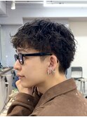 ルーズショートスパイキーショート短髪ツイストルーズパーマ
