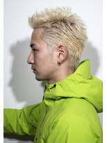 ヘアークリエイ トポライトウィロー 烏丸(Hair Create Polite willow) wブリーチ ミルクティーベージュ スパイキーショート