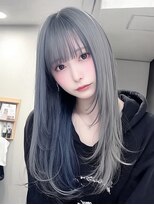 レア 新越谷(LEA) ハイトーンストレートレイヤー × ラベンダーグレージュ