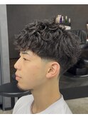 ダウンバングショート×パーマ