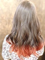 リッカヘアー(Ricca hair) マンダリンオレンジすそグラデーションイメチェン外国人風カラー