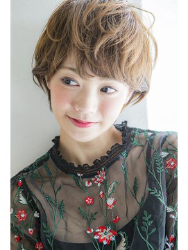 ミエル ヘア 新宿(miel hair) 【miel hair】ふんわりモテマッシュショート/ゴールドベージュ