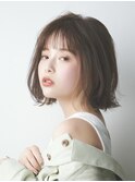  ボブ/カーキグレージュ/大人かわいい[恵比寿/恵比寿駅]