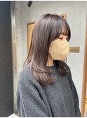 【mii】セミロング/グレーベージュ
