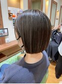 切りっぱなしボブ×ハイライト