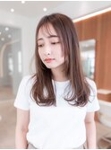 似合わせ小顔顔まわりレイヤー髪質改善艶髪ブランジュカラー