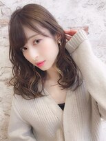 リープアルケー ヘアアンドヘッドスパ 錦糸町北口店(leap arche Hair&head spa)&nbsp;大人かわいい/レイヤーロング/グレーベージュ/前髪パーマ/錦糸町
