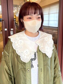 マフェ(mahae) ボブ×チェリーレッド