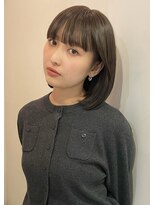 ルーム(Loom.)&nbsp;ハイトーンボブミニボブ切りっぱなしボブぱっつん前髪