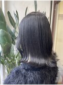 ブリーチなしブルーグレージュカラー♪♪