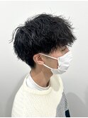 ツイストスパイラルパーマメンズカットパーマ波巻きスパイラル