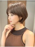 ゆったりくびれの長めショートボブ小顔青山表参道