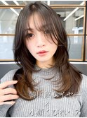 韓国美髪レイヤーロングくびれワンカールハッシュカットレイヤー