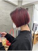 レッドバイオレットのミニボブ