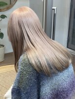 サンクマーケット 渋谷(cinq MARKET)&nbsp;渋谷ブリーチカラーハイトーンカラーミルクティーベージュ30代