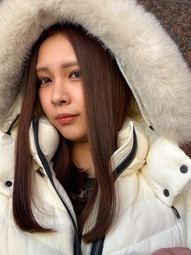 インプレッション(impression produced by LA’BO) 【札幌/impression佐藤】透け感セピアブラウン