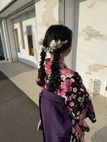 コジック ヘアアンドアイ(Cogic hair & eye)&nbsp;和装ヘアセットツインテール編み下ろし卒業式成人式