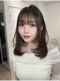 ブリーチなし透明感カラーグレージュケアカラーレイヤー