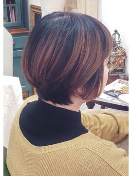 ファム ヘア サロン(FEMME HAIR SALON) ベージュショートボブ