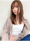 濡れ髪ストレート透け感ベージュ♪