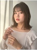 【SiSTA】田中外ハネシースルーバングベージュ