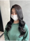 暗髪ロング