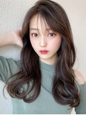 大人かわいい20代30代40代美髪韓国髪質改善シースルーバング新宿