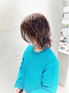 トヌコア ルア 下北沢店(TONUKOA RUA) 【サロンスタイル】ボブウルフのナチュラルカール