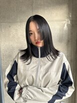 ヲタク(wotaku.)&nbsp;デザインカットブルーブラックダークグレー顔まわり切りっぱなし