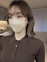 サイン 表参道(SIGN)&nbsp;切りっぱなしボブレイヤーボブインナーカラーベージュカラー