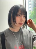 フェイスレイヤーボブ＋インナーカラー+姫カット