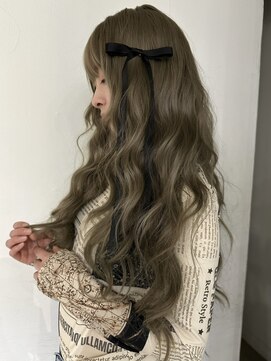 メゾンアクア 表参道(Maison ACQUA) ☆ブリーチなしダブルカラー オリーブ オリーブベージュ ボブ