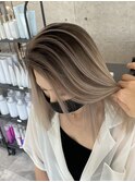 ハイライトハイトーンダブルカラー20代30代40代前髪ブリーチ