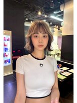 トリコ 梅田茶屋町店(trico) リバースインナーミルクティ×韓国風ボブ