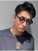 大人ジェントルリバースツーブロック刈り上げアップバング短髪