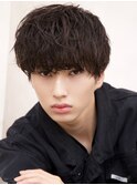 無造作ラフマッシュ　波巻きパーマツイスパ
