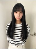ロングストレートスタイル　ナチュラルストレート