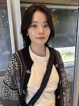 くびれボブ×顔まわりレイヤー